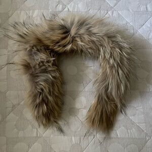 Real Fur Collar in Brown and Tan